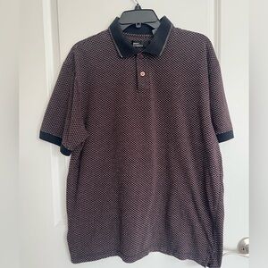 Marc Anthony Men's Polo Shirt in Black and Red Pattern